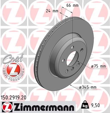 ZIMMERMANN 150.2919.20 Fren Sistemleri Fren Diski - BMW 3 (F30, F80) uyumlu