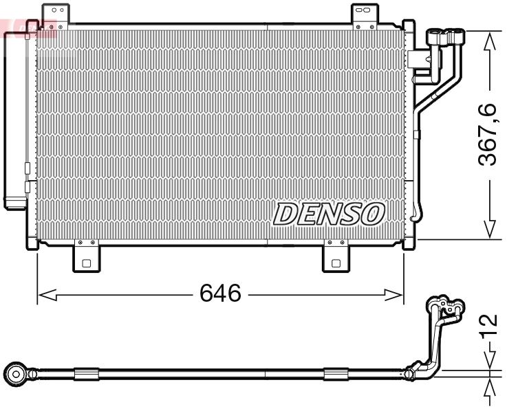 DENSO DCN44012 İklimlendirme Sistemi Klima Radyatörü - MAZDA 3 (BM, BN) uyumlu