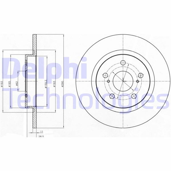 DELPHI BG4200C Fren Sistemleri Fren Diski - TOYOTA AVENSIS Sedan (_T27_) uyumlu