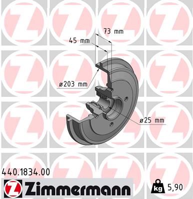 ZIMMERMANN 440.1834.00 Fren Sistemleri Fren Kampanası - CITROËN DS3 (SA_) uyumlu