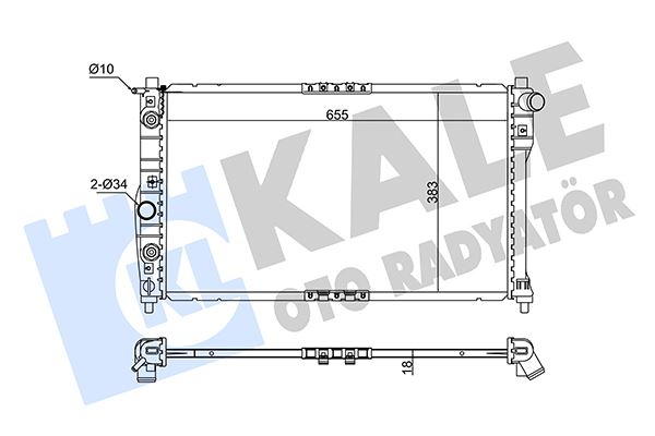KALE OTO RADYATÖR 342255 Soğutma Sistemi Su Soğutucu & Parçaları - DAEWOO NUBIRA (J100) uyumlu