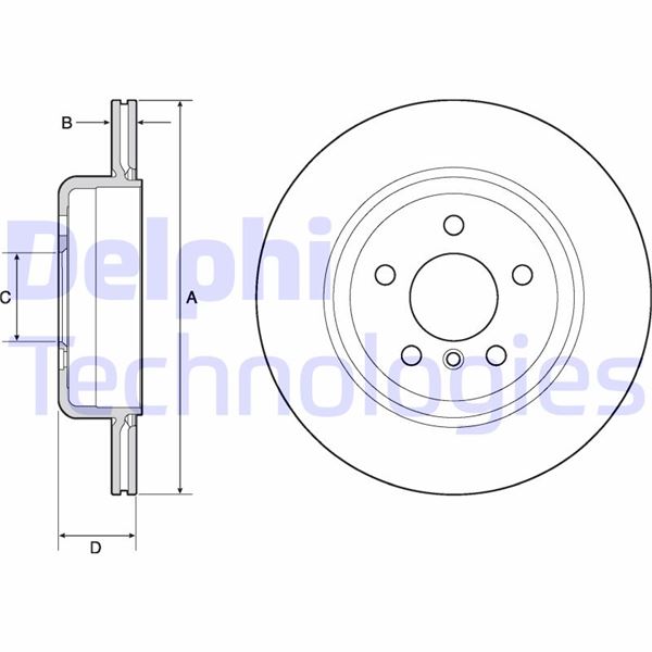DELPHI BG4664C Fren Sistemleri Fren Diski - BMW 5 (F10) uyumlu