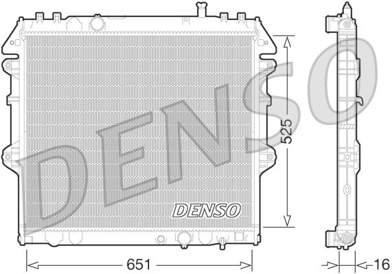 DENSO DRM50069 Soğutma Sistemi Su Soğutucu & Parçaları - TOYOTA HILUX VII Pick-up (_N1_, _N2_, _N3_) uyumlu