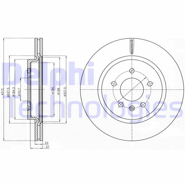 DELPHI BG4388C Fren Sistemleri Fren Diski - OPEL ZAFIRA TOURER C (P12) uyumlu