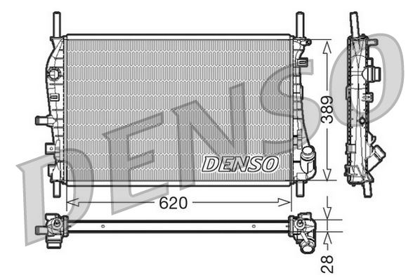DENSO DRM10073 Soğutma Sistemi Su Soğutucu & Parçaları - FORD MONDEO III Turnier (BWY) uyumlu