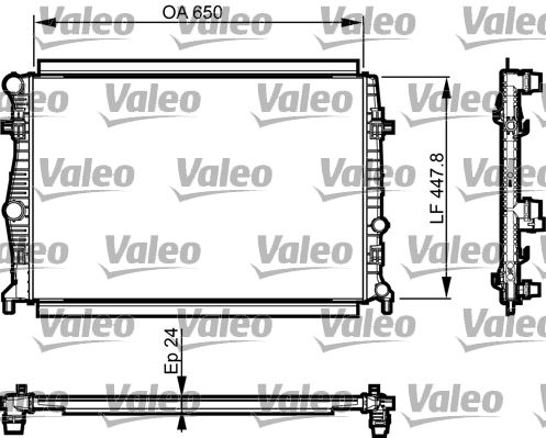 VALEO 735556 Soğutma Sistemi Su Soğutucu & Parçaları - VW GOLF VII Variant (BA5, BV5) uyumlu
