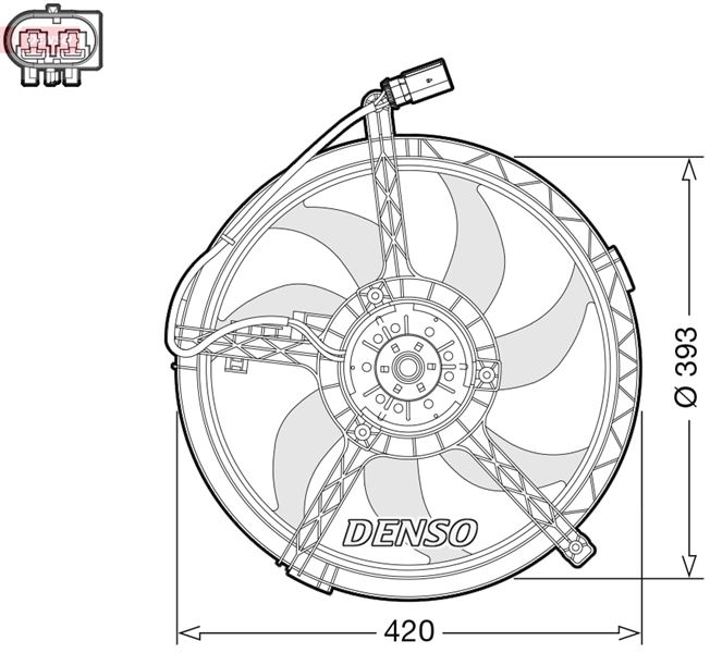 DENSO DER05010 Soğutma Sistemi Fan - MINI MINI Coupe (R58) uyumlu
