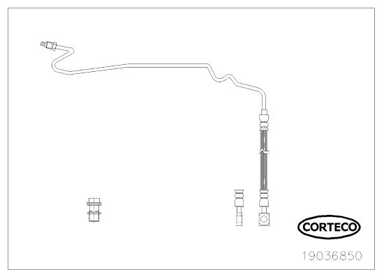 CORTECO 19036850 Fren Sistemleri Fren Hortumları - SKODA ROOMSTER (5J7) uyumlu