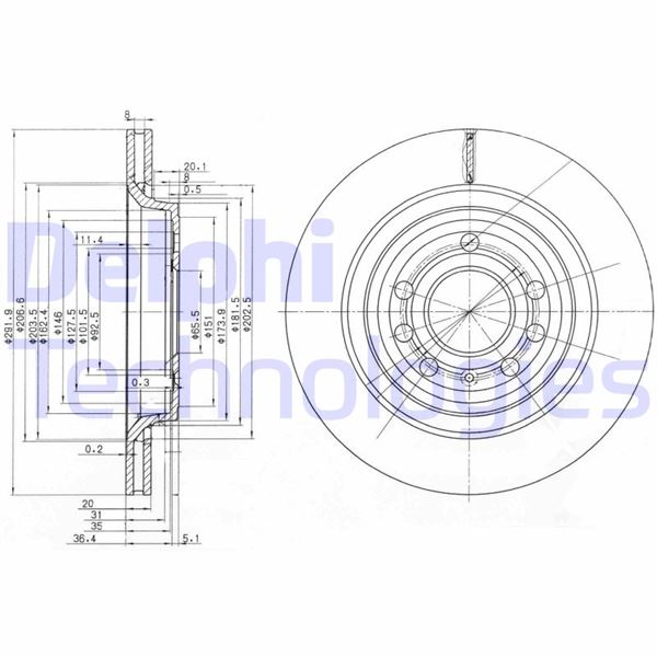 DELPHI BG3886C Fren Sistemleri Fren Diski - SAAB 9-3 (YS3F, E79, D79, D75) uyumlu