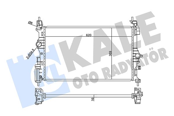 KALE OTO RADYATÖR 358955 Soğutma Sistemi Su Soğutucu & Parçaları - OPEL ADAM (M13) uyumlu