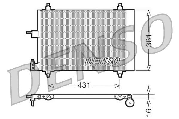 DENSO DCN07009 İklimlendirme Sistemi Klima Radyatörü - CITROËN BERLINGO / BERLINGO FIRST Kasa/büyük limuzin (M_) uyumlu