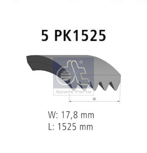 DT Spare Parts 3.34302 Motor Kayış - MAN TGA uyumlu