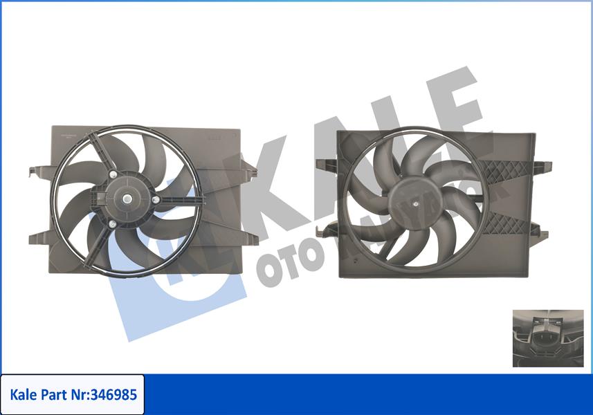 KALE OTO RADYATÖR 346985 Soğutma Sistemi Fan - FORD FIESTA V (JH_, JD_) uyumlu