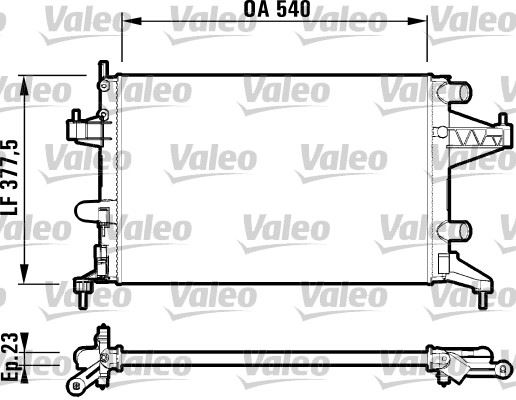 VALEO 732825 Soğutma Sistemi Su Soğutucu & Parçaları - OPEL CORSA C Kasa/eğik arka (X01) uyumlu