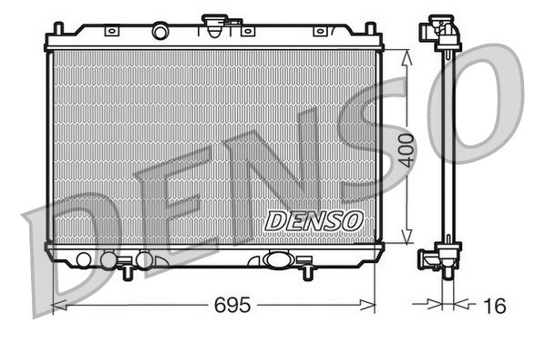 DENSO DRM46013 Soğutma Sistemi Su Soğutucu & Parçaları - NISSAN ALMERA TINO (V10) uyumlu