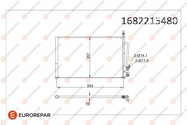 EUROREPAR 1682215480 İklimlendirme Sistemi Klima Radyatörü - FORD FIESTA V (JH_, JD_) uyumlu