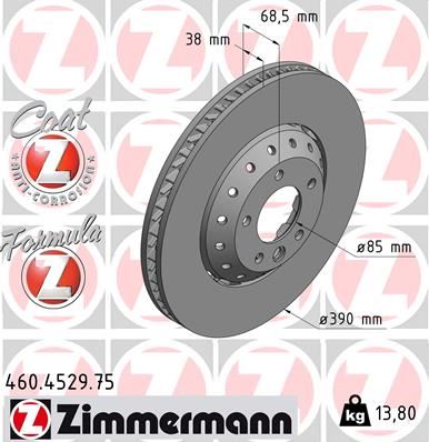 ZIMMERMANN 460.4529.75 Fren Sistemleri Fren Diski - PORSCHE CAYENNE (92A) uyumlu