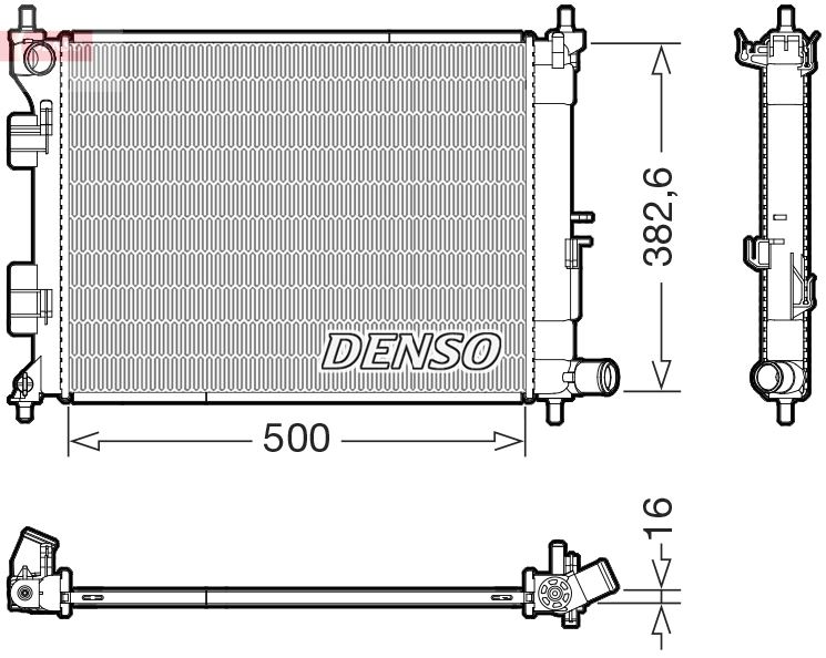 DENSO DRM41032 Soğutma Sistemi Su Soğutucu & Parçaları - HYUNDAI i20 II (GB, IB) uyumlu