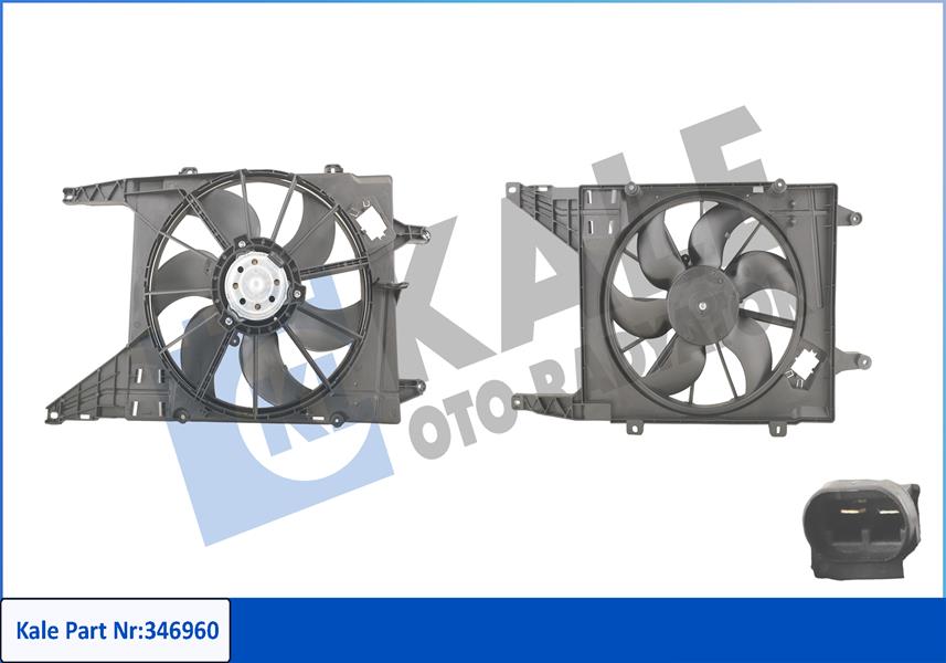 KALE OTO RADYATÖR 346960 Soğutma Sistemi Fan - RENAULT MEGANE I (BA0/1_) uyumlu