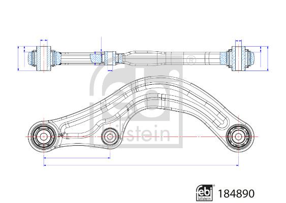 FEBI BILSTEIN 184890 Süspansiyon Sistemi Bugi Kolu - VW ID.3 (E11, E12) uyumlu