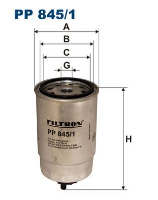 FILTRON PP 845/1 Yakıt Sistemi Yakıt Filtresi - DEUTZ-FAHR AGROLUX uyumlu