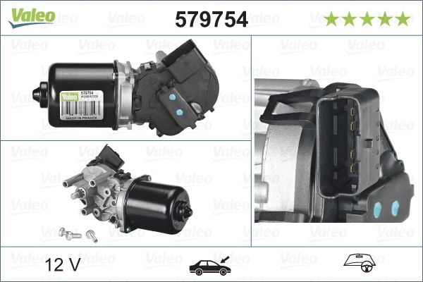 VALEO 579754 Kaporta & Gövde Parçaları Cam Silecek Mekanizması - NISSAN QASHQAI I (J10, NJ10) uyumlu