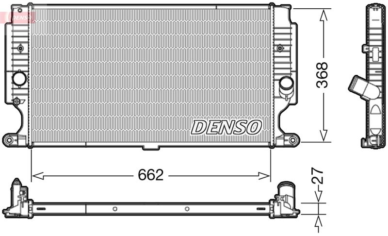 DENSO DRM50090 Soğutma Sistemi Su Soğutucu & Parçaları - TOYOTA AVENSIS Sedan (_T27_) uyumlu