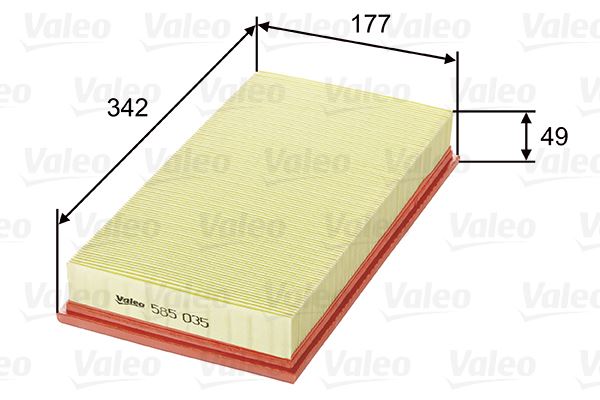 VALEO 585035 Motor Hava Filtresi - CITROËN XM (Y3) uyumlu