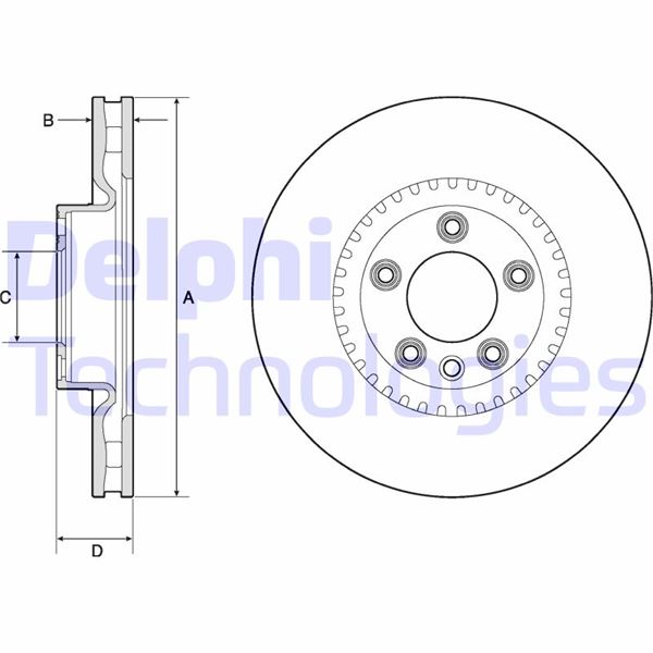 DELPHI BG9168C Fren Sistemleri Fren Diski - VW TOUAREG (7LA, 7L6, 7L7) uyumlu
