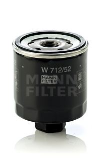 MANN-FILTER W 712/52 Motor Yağ Filtresi - VW POLO II (86C, 80) uyumlu