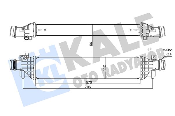 KALE OTO RADYATÖR 350920 Motor Turbo Radyatörü - OPEL MOKKA / MOKKA X (J13) uyumlu