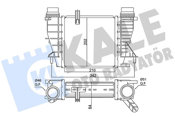 KALE OTO RADYATÖR 350880 Motor Turbo Radyatörü - RENAULT MODUS / GRAND MODUS (F/JP0_) uyumlu