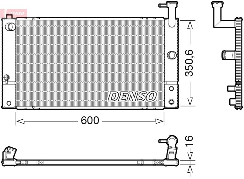 DENSO DRM50133 Soğutma Sistemi Su Soğutucu & Parçaları - TOYOTA PRIUS Sedan (_W1_) uyumlu