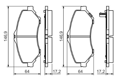 BOSCH 0 986 494 493 Fren Sistemleri Fren Balatası - DODGE JOURNEY uyumlu