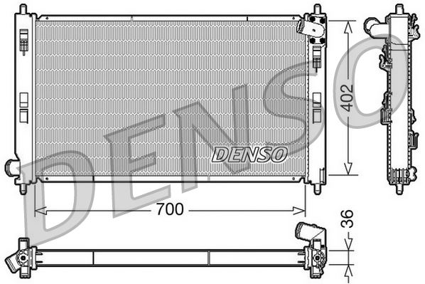 DENSO DRM45029 Soğutma Sistemi Su Soğutucu & Parçaları - MITSUBISHI OUTLANDER II (CW_W) uyumlu