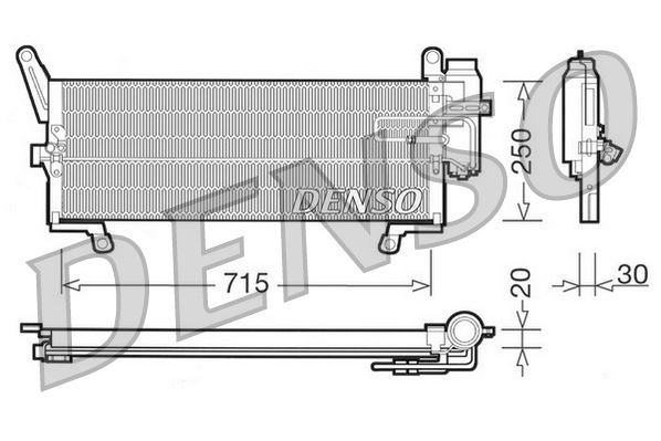 DENSO DCN09095 İklimlendirme Sistemi Klima Radyatörü - FIAT PUNTO (176_) uyumlu