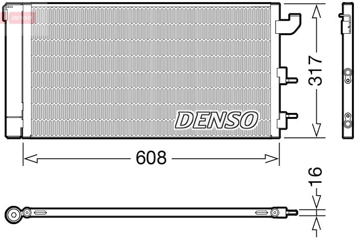 DENSO DCN09144 İklimlendirme Sistemi Klima Radyatörü - FIAT PANDA (169_) uyumlu