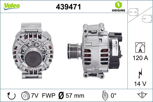 VALEO 439471 Elektrik Sistemi Alternatör - MERCEDES-BENZ CLK (C209) uyumlu