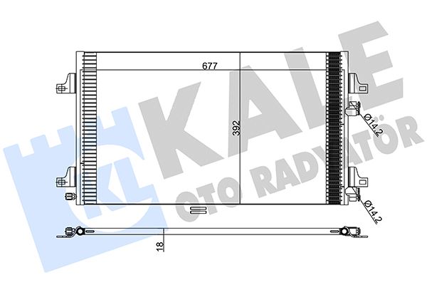 KALE OTO RADYATÖR 382500 İklimlendirme Sistemi Klima Radyatörü - RENAULT LAGUNA II (BG0/1_) uyumlu