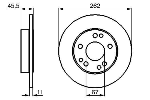 BOSCH 0 986 478 114 Fren Sistemleri Fren Diski - MERCEDES-BENZ 190 (W201) uyumlu