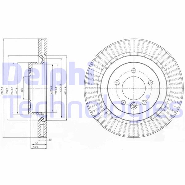 DELPHI BG9926 Fren Sistemleri Fren Diski - LAND ROVER DISCOVERY III (L319) uyumlu