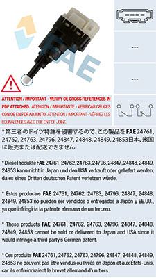FAE 24761 Elektrik Sistemi Şalter - AUDI A6 C5 (4B2, 4B4) uyumlu