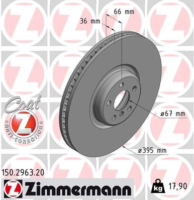 ZIMMERMANN 150.2963.20 Fren Sistemleri Fren Diski - BMW 7 (G11, G12) uyumlu