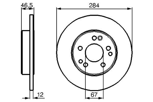 BOSCH 0 986 478 187 Fren Sistemleri Fren Diski - MERCEDES-BENZ 124 Sedan (W124) uyumlu