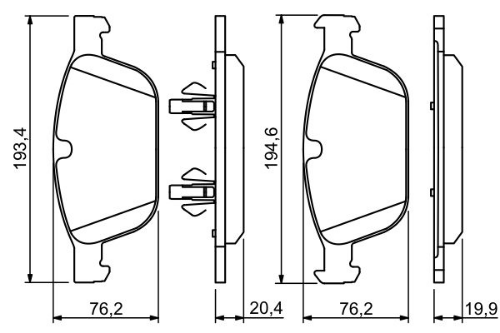 BOSCH 0 986 494 305 Fren Sistemleri Fren Balatası - VOLVO XC60 I SUV (156) uyumlu