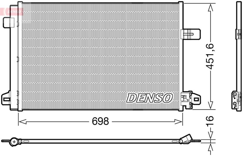 DENSO DCN32028 İklimlendirme Sistemi Klima Radyatörü - VW TRANSPORTER T6 / CARAVELLE T6 Minibüs/Otobüs (SGB, SGJ, SHB, uyumlu