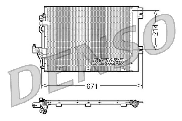 DENSO DCN20009 İklimlendirme Sistemi Klima Radyatörü - OPEL ASTRA H Station wagon (A04) uyumlu