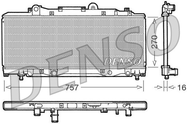 DENSO DRM13002 Soğutma Sistemi Su Soğutucu & Parçaları - LANCIA Y (840_) uyumlu