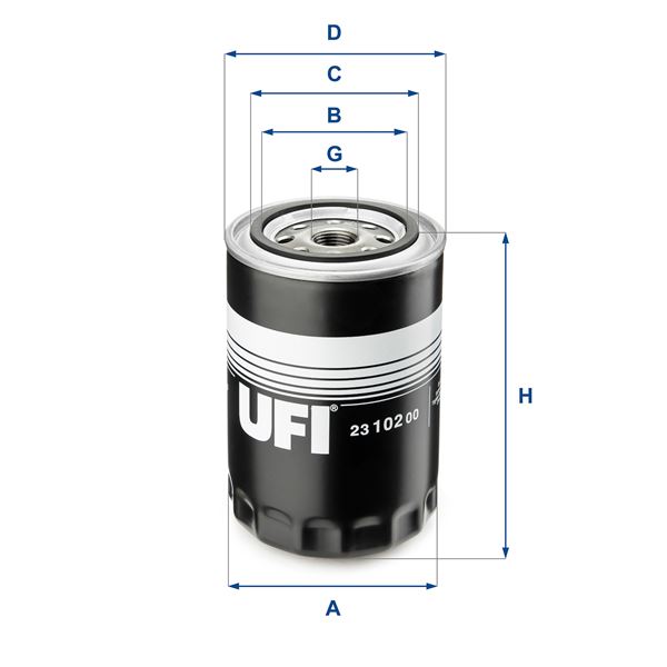 UFI 23.102.00 Motor Yağ Filtresi - FORD USA EXPLORER (UN46) uyumlu