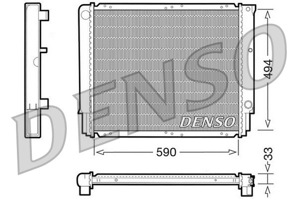 DENSO DRM33050 Soğutma Sistemi Su Soğutucu & Parçaları - VOLVO 740 (744) uyumlu